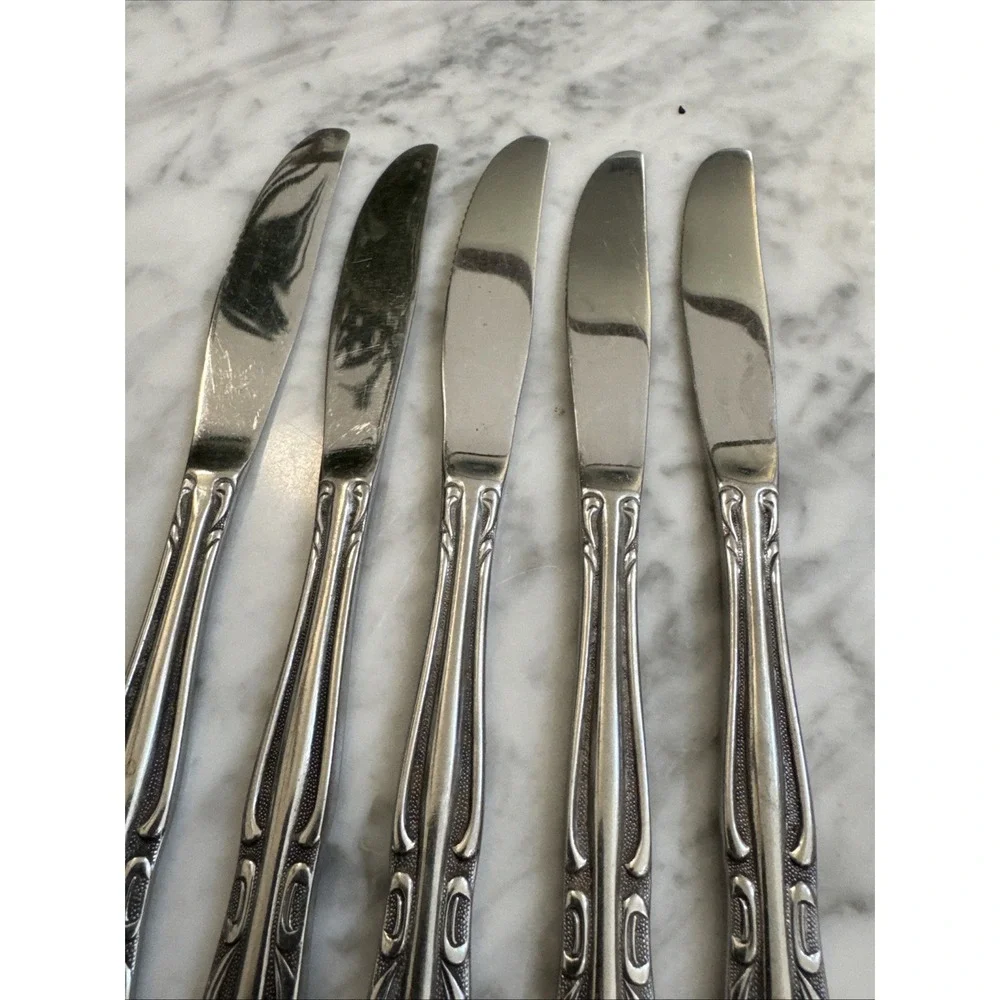 Stanley Roberts Rogers Co Stainless Korea Auberge 5 Butter Knives Satin